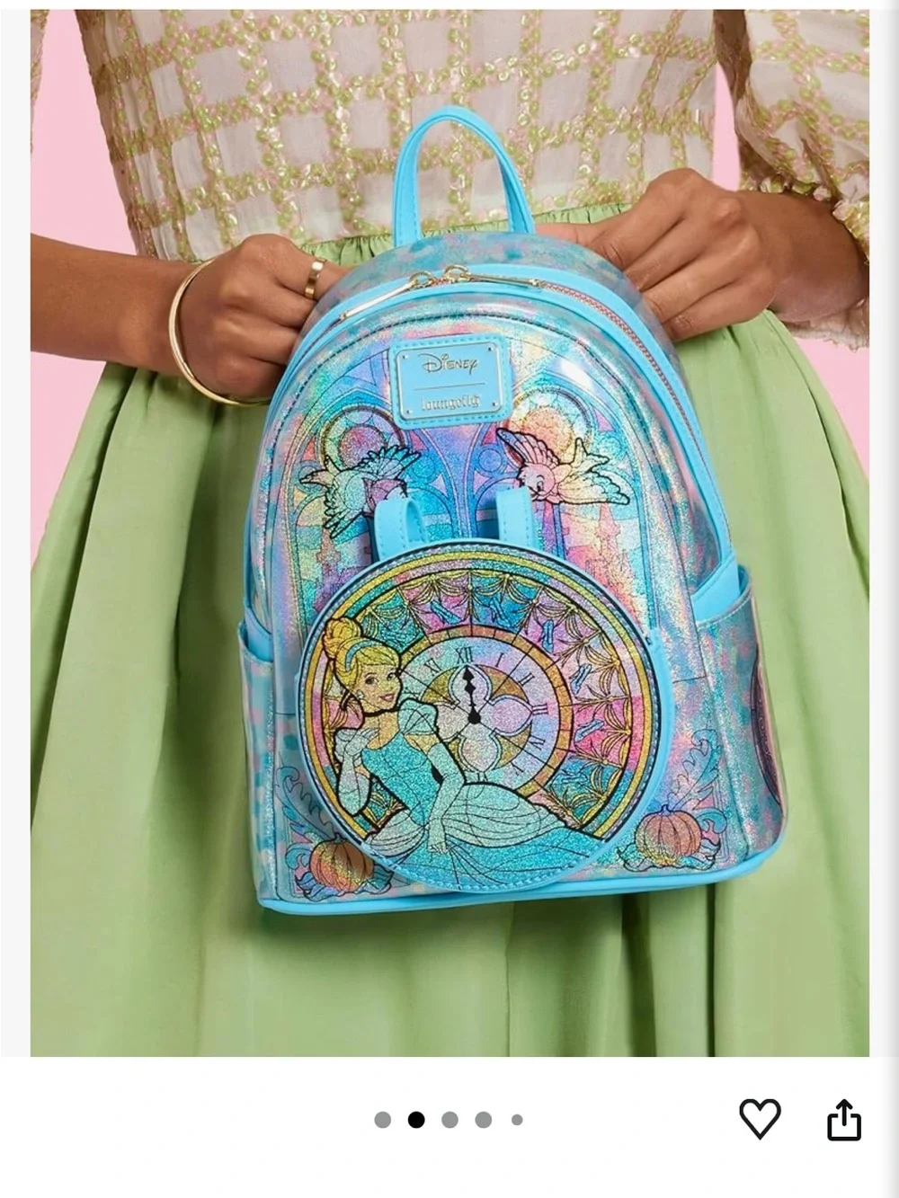 Loungefly Disney Princess Stained Glass Collection: Cinderella Backpack & Ears
